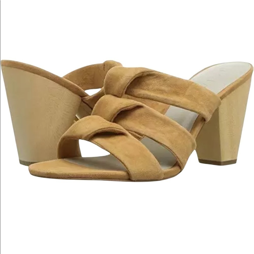 NWT 1 State Sz 8 Aisha kid suede wood clog sandal